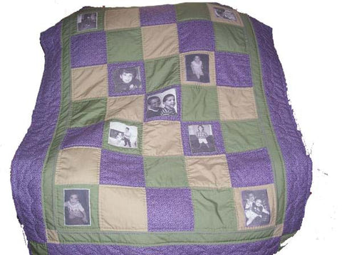Family photo quilt