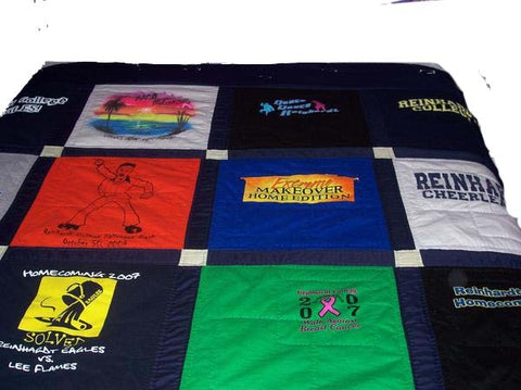 College Tshirt Quilt